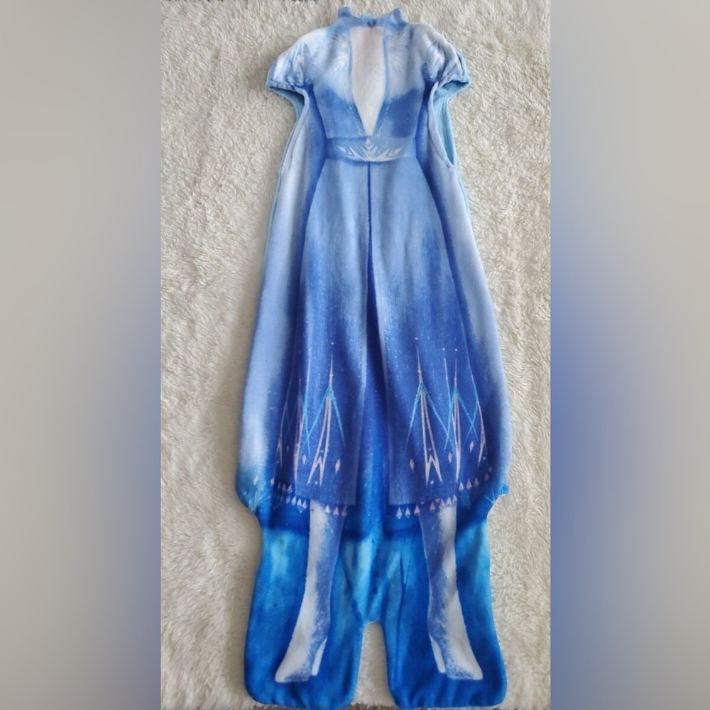 Blue Elsa Frozen 2 cosplay costume dress blanket